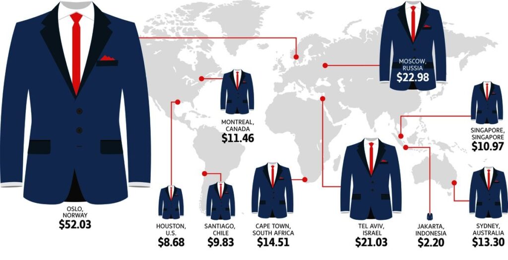 how to clean a suit, suit cleaning costs around the world