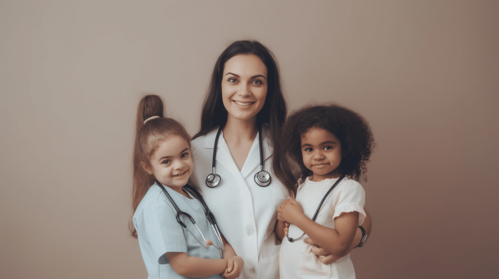 Young nurse taking care of Pediatrics