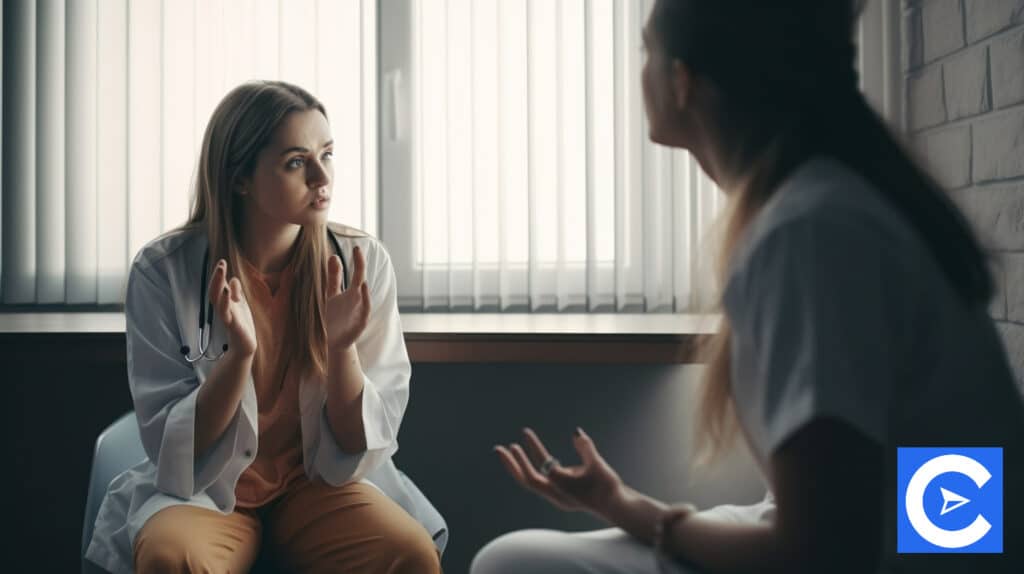 A young nurse is engaging old age people in a Nursing Home Environment 